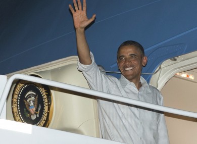 Obama departs from Hawaii last night, bound for Washington