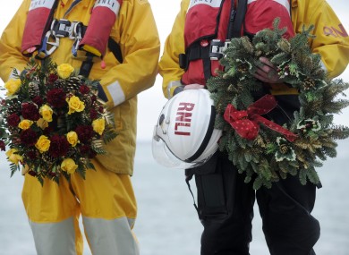 Pictured are two RNLI volunteers at last year's ceremony.