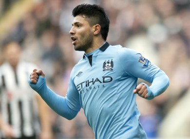 City's Sergio Aguero.