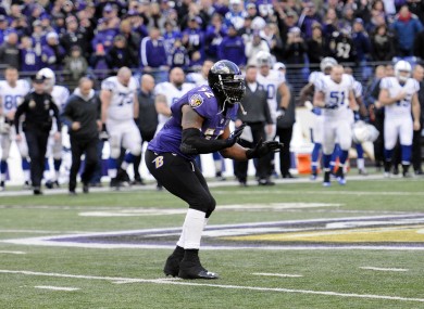 Lewis at the end of the game.
