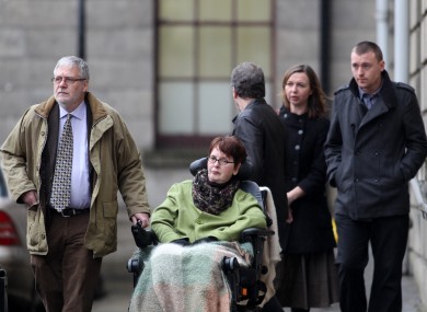 Marie Fleming leaves the Four Courts with her family after the decision last week