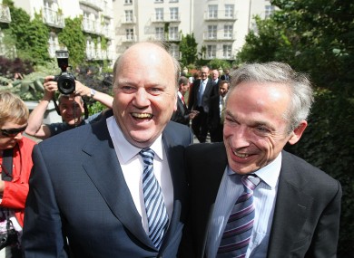Minister for Finance Michael Noonan and Minister for Jobs, Enterprise and Innovation Richard Bruton.