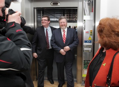 Minister for Health Dr James Reilly emerges from the lift