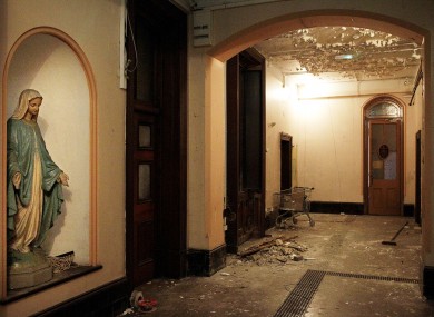 The interior of the now derelict Sisters of Our Lady of Charity Magdalene Laundry.