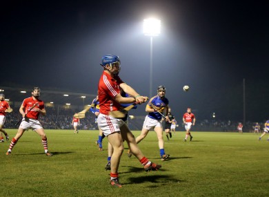 Cork's Conor O'Sullivan in action tonight.