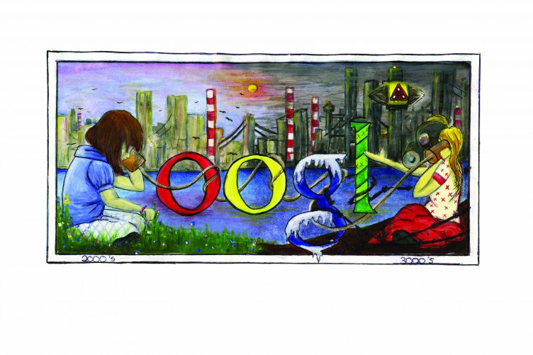 75 finalists compete to have drawing displayed on google homepage