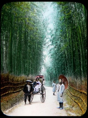 Rickshaw, near Kyoto, circa 1898.
