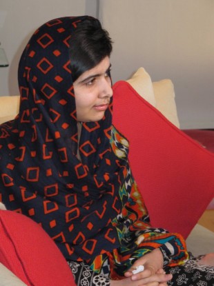 A photograph of Malala released today