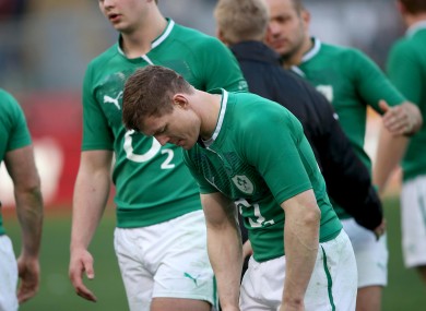 Brian O'Driscoll is crestfallen at the final whistle.