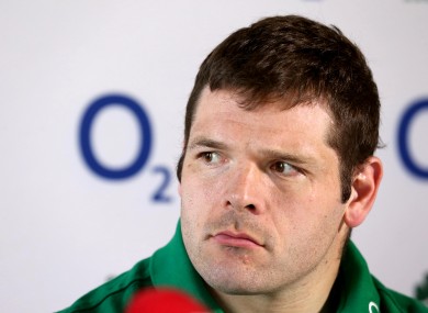 Mike Ross looking less than enthused at Ireland's press briefing.