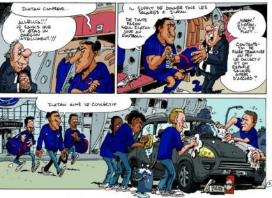 Zlatan doesn't look too chuffed about his personal car wash.
