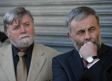 Eamon Devoy of the TEEU and SIPTU president Jack O'Connor