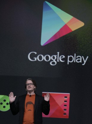 Chris Yerga, engineering director at Google with Google Play at the Google I/O conference in San Francisco last year (file photo).