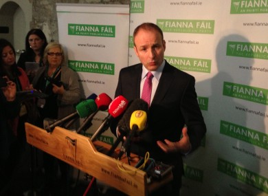 Micheál Martin speaking at the RDS in Dublin this evening