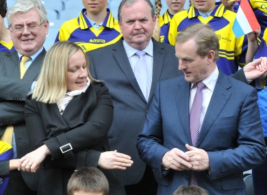 Lucinda Creighton with the Taoiseach on Europe Day last month.