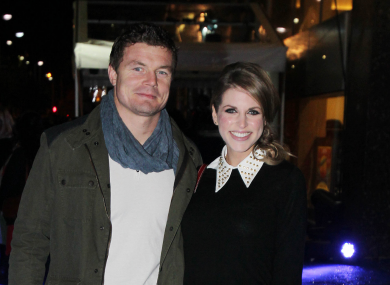 Brian O'Driscoll with wife Amy Huberman at a movie premiere last October.