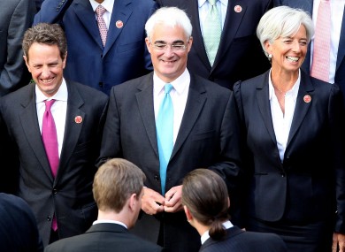 Britain's Chancellor Alastair Darling (centre) is flanked by US Treasury Secretary Tim Geithner (left) and French finance minister Christine Lagarde at the 2009 G20. It is reported that the British government attempted covert surveillance of visiting delegations, including tapping phone calls and emails.