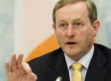 Enda Kenny speaking in Lithuania yesterday