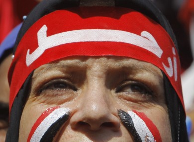 An Egyptian protester chants slogans during anti-Egypt's Islamist President Mohammed Morsi rally in Tahrir Square