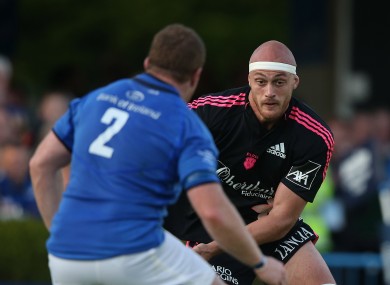 Scott Lavalla in action for Stade Francais against Leinster.