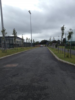 Ballinteer Community School evacuated after a suspicious material found in a lab there.