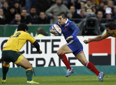 French fullback Brice Dulin in action against Australia.