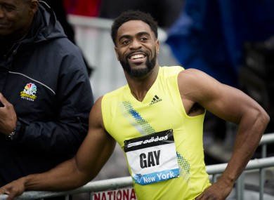 Gay was informed Friday July 12, 2013, he has tested positive for a banned substance and says he will pull out of the world championships next month in Moscow.