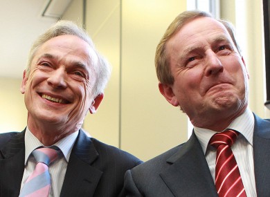 Minister Richard Bruton with Taoiseach Enda Kenny.