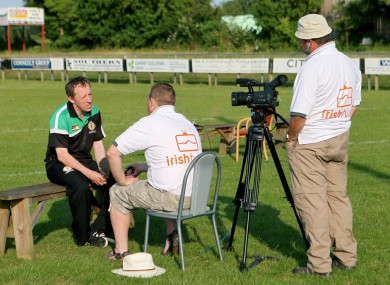 London manager Paul Coggins speaks to the media.