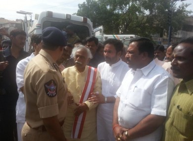 Local politicians visit the site of collapse today.