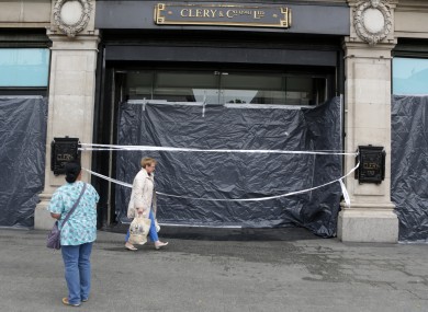 Photo of Clerys taken after it was closed last Thursday.