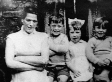 Jean McConville (left) with three of her children before she vanished in 1972.