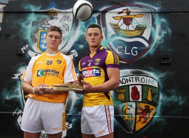 Ready for battle: Antrim captain Jackson McGreevy and Wexford captain Lee Chin.