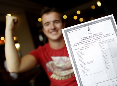 Joe O'Sullivan from Kenmare in Kerry celebrates his results this time one year ago