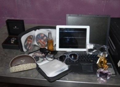 Some of the property recovered