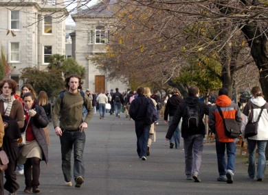 Students at Trinity College in Dublin.