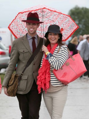 Mark Flood from Newbridge, Co Kildare and Sharon Foley from Boris, Co Carlow, who won the 'Most Appropriately Dressed' competition