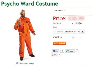 Tesco had this costume on sale until yesterday when it was withdrawn.