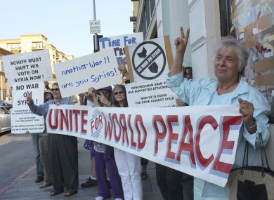 Anti-war activists in Los Angeles
