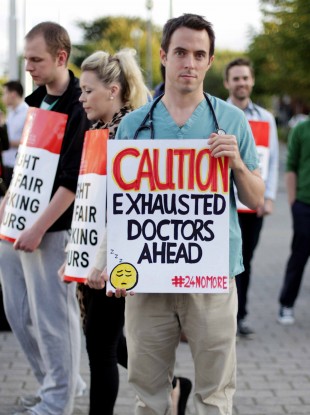 Dr Fred English outside St James' Hospital yesterday