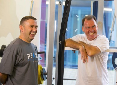Pat Flanagan and Jimmy Payne in their Peak Fitness gym in Waterford.
