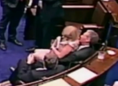 The infamous 'Lapgate' incident involving Fine Gael TDs Aine Collins and Tom Barry