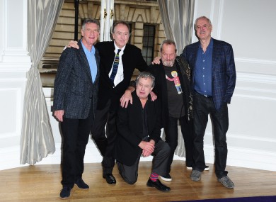 The Monty Python members announce their reunion in London last week.