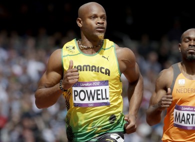Asafa Powell failed a drugs test in the summer.