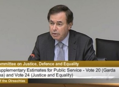 Alan Shatter before the Justice Committee today