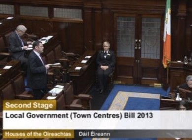 Barry Cowen speaking in the Dáil this morning