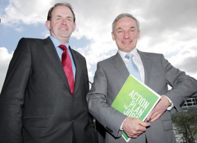 Frank Ryan and Fine Gael Minister for Jobs, Enterprise and Innovation Richard Bruton.