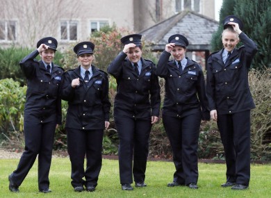 Five newly qualified Garda Reserves at Templemore today