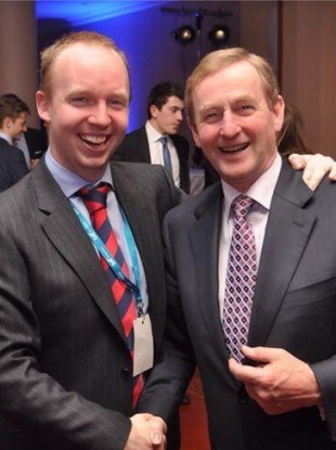 Noel Rock with Taoiseach Enda Kenny