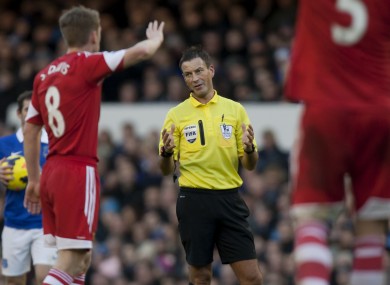 Clattenburg during the match in question.